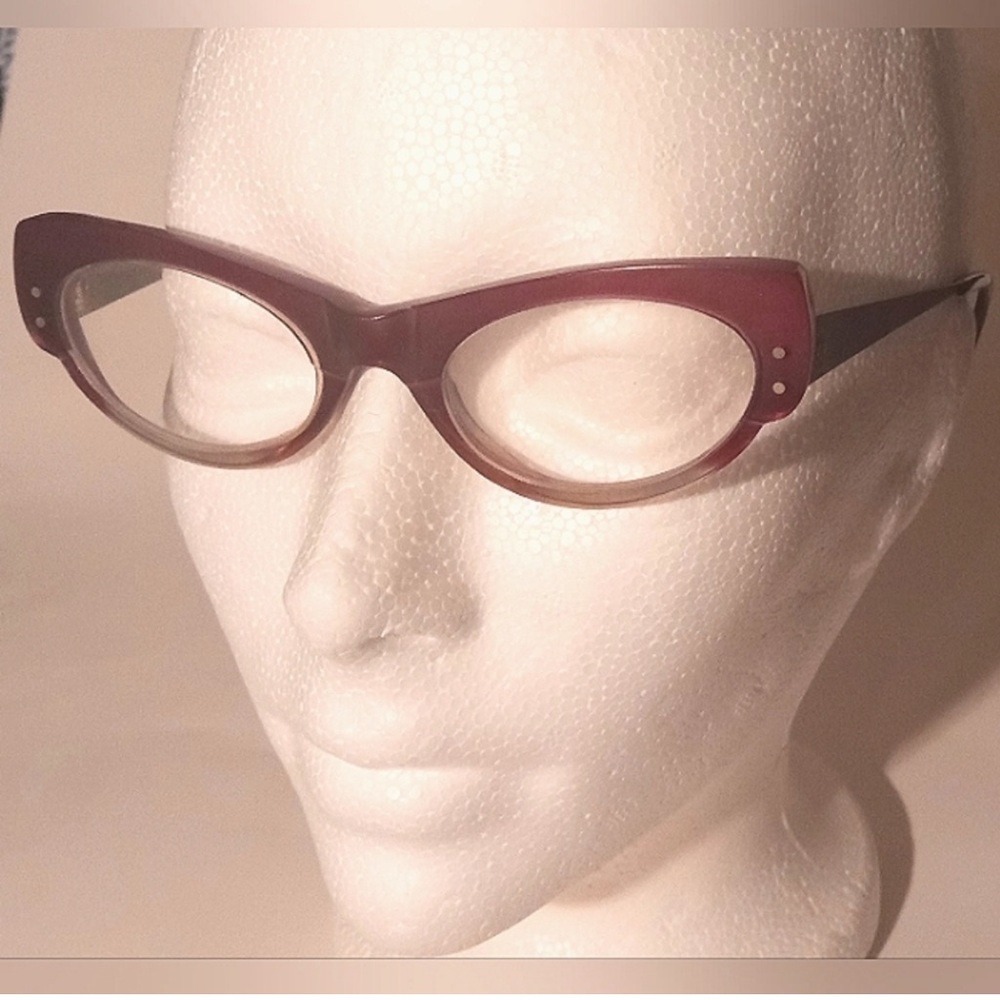 Rapp "Amy" Designer Handmade Cat Eye Purple Women's Eyeglasses Frames
